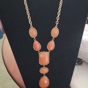 Elegant Gold and Orange Necklace